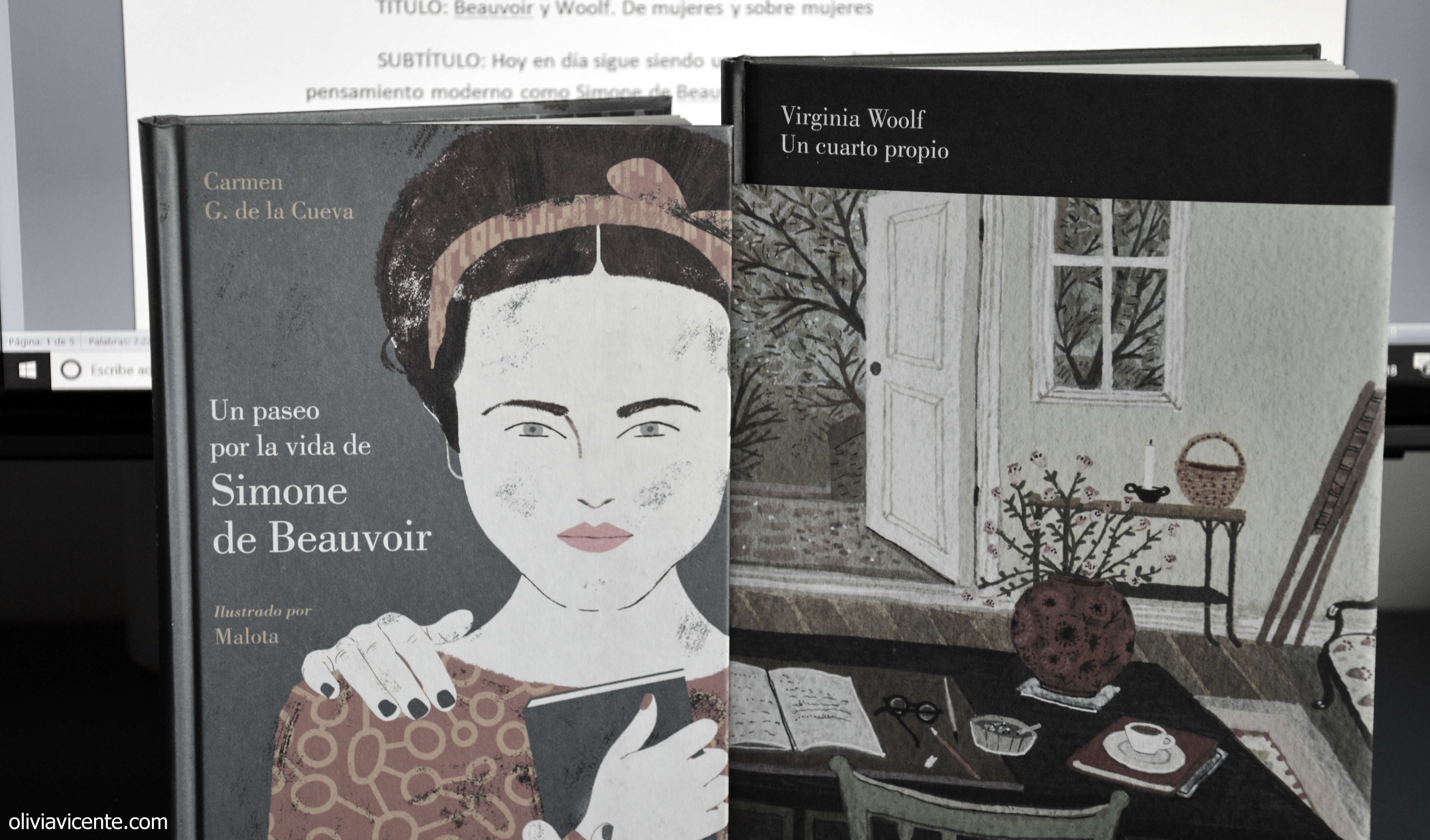 Un paseo por la vida de Simone de Beauvoir y Un cuarto propio de Woolf